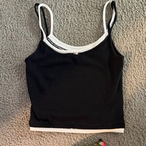 PacSun Black & White Cropped Tank Top